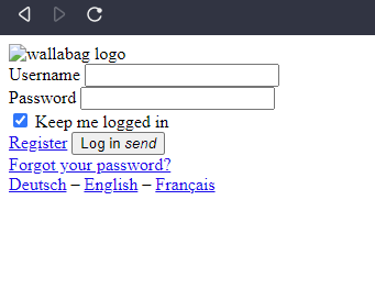 Screenshot of Wallabag running with no CSS loaded